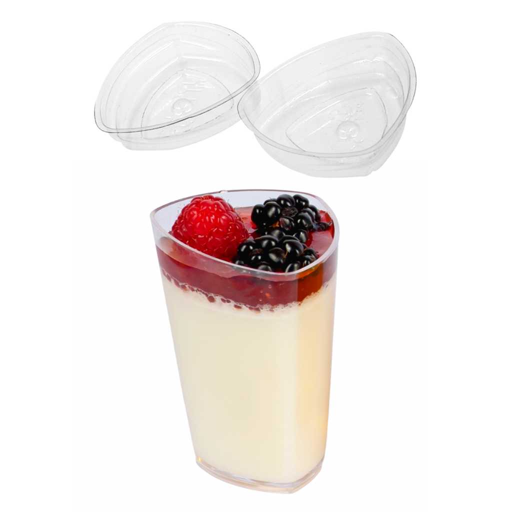 Tapa Flexible para Vasito para Postres Triangulo Candy Bar Catering 100 pzas (Los vasitos se venden por separado) IA