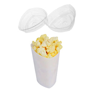 Tapa Flexible para Vasito para Postres Triangulo Plastico Catering 100 pzas (Los vasitos se venden por separado) IA