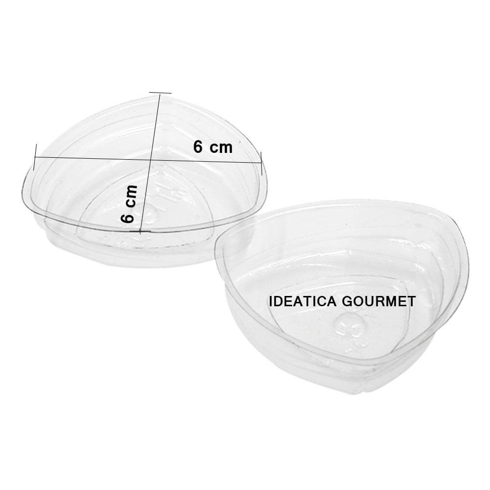 Tapa Flexible para Vasito para Postres Triangulo Candy Bar Catering 100 pzas (Los vasitos se venden por separado) IA