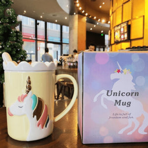 Taza de Cerámica de Unicornio con Relieve para Decoración y Colección 1 pza Ideática Gourmet