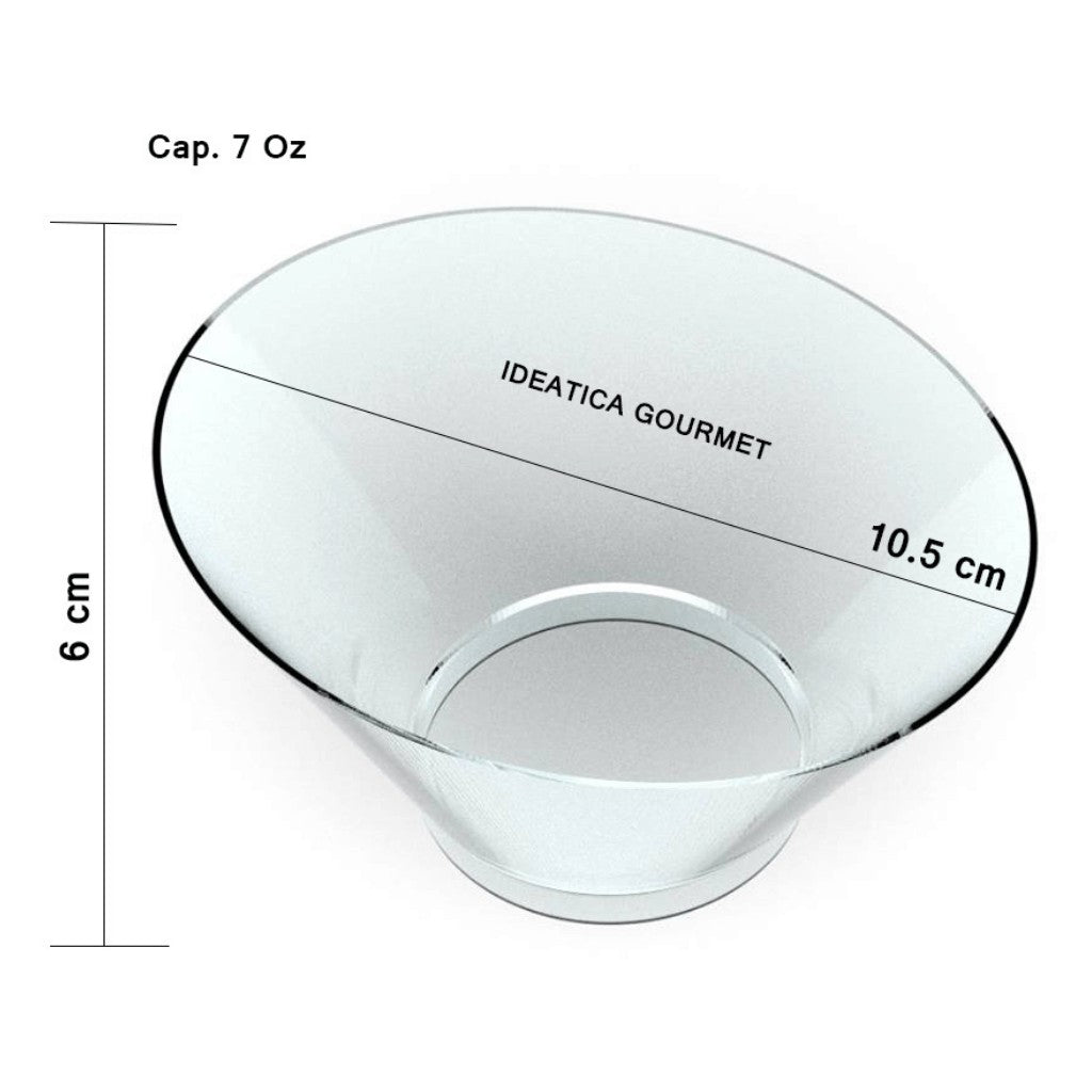 Tazon para Postres Trunco Re-utilizable Candy Bar Catering 7 Oz IA