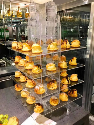Torre o Base Grande Big Ben para Cupcakes o Postres de Acrilico Catering 4 Niveles IA