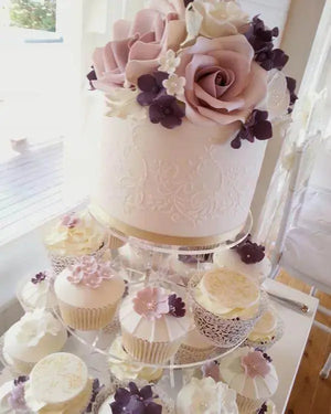 Torre o Base Pequeña para Cupcakes y Postres de Acrilico Catering 5 Niveles IA