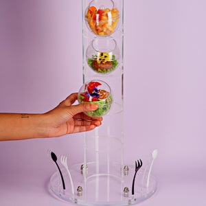 Torre para Esferas Gourmet Postre de Acrilico Candy Bar Catering 7 Espacios IA