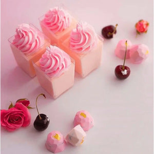 Vasito Cubo para Postres Re-utilizable Plastico Catering - 3 Oz / 89 ml ( 10 Pzas / 100 Pzas ) IA