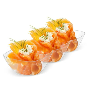 Vasito para Postres Barco Re-utilizable Plastico Catering - 3 Oz / 89 ml ( 20 Pzas / 100 Pzas ) IA
