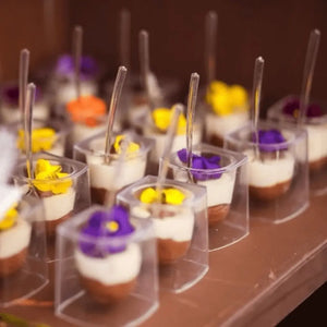 Vasito para Postres Doble Re-utilizable Plastico Catering- 1.5 Oz / 44 ml ( 20 Pzas / 100 Pzas ) IA