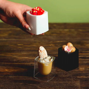 Vasito para Postres Doble Re-utilizable Plastico Catering- 1.5 Oz / 44 ml ( 20 Pzas / 100 Pzas ) IA