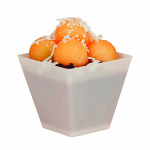Vasito para Postres Mini Piramide Re-utilizable Plastico Catering - 2 Oz / 59 ml ( 20 Pzas / 100 Pzas ) IA