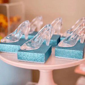 Zapatillas para Recuerdos Regalo y Decoracion Tipo Cenicienta Plastico 50 pzas IA